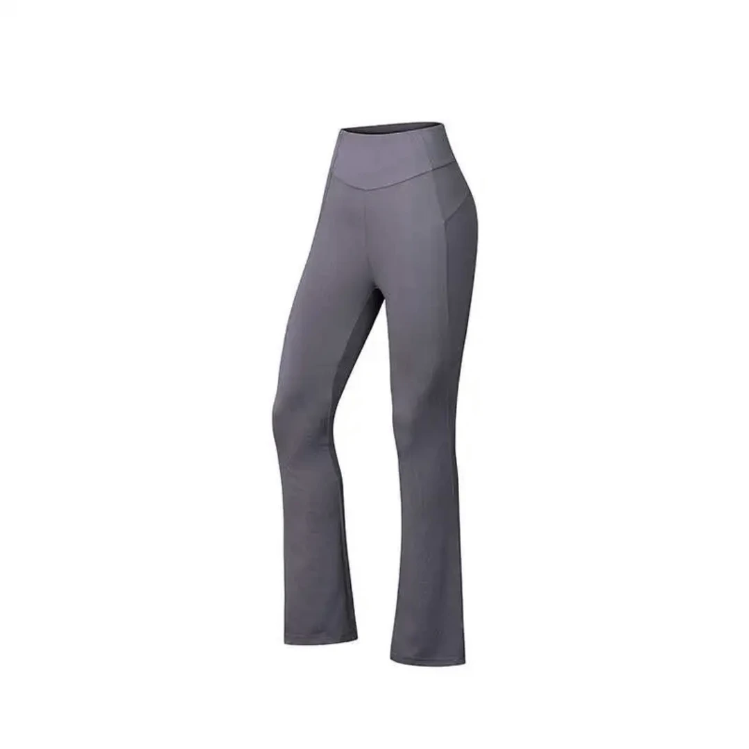 安踏喇叭紧身裤女冬季新款针织运动长裤高腰提臀休闲裤162437326