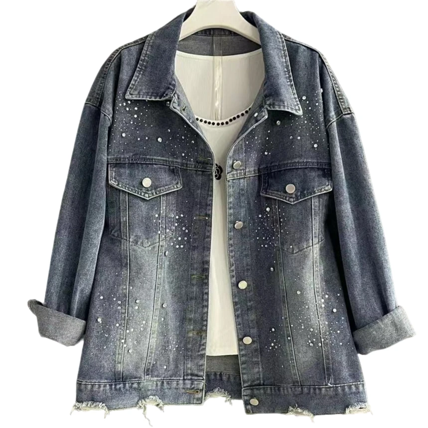 大码女装时尚牛仔外套