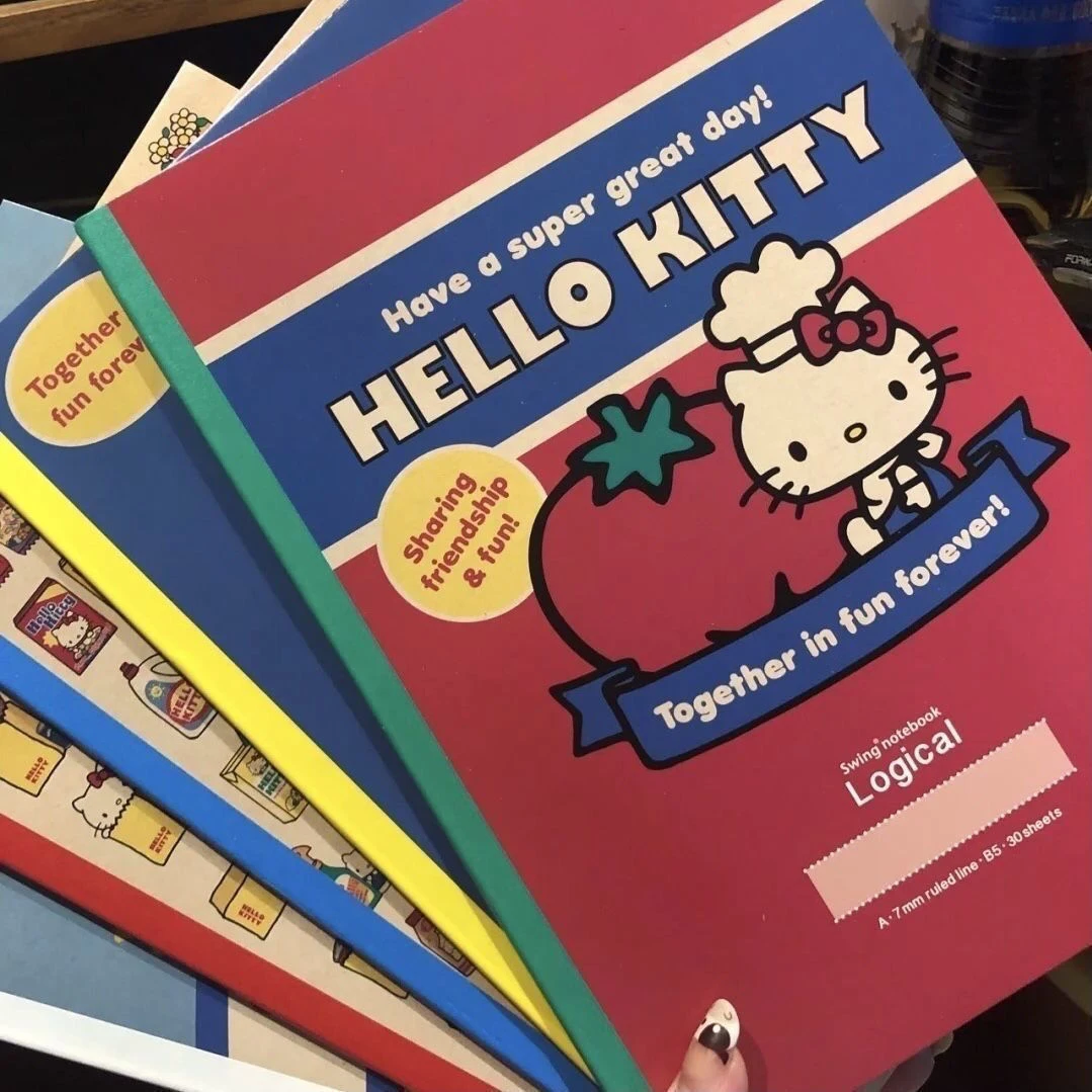 hellokitty笔记本复古高颜值横线b5记事本学生国产平替