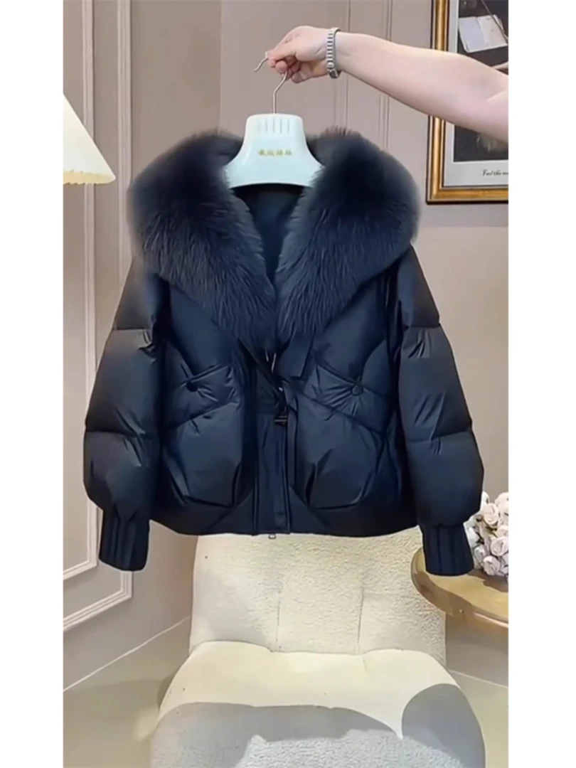 小个子黑色气质棉服加厚短外套2024秋冬新款冬季棉衣棉袄上衣女装