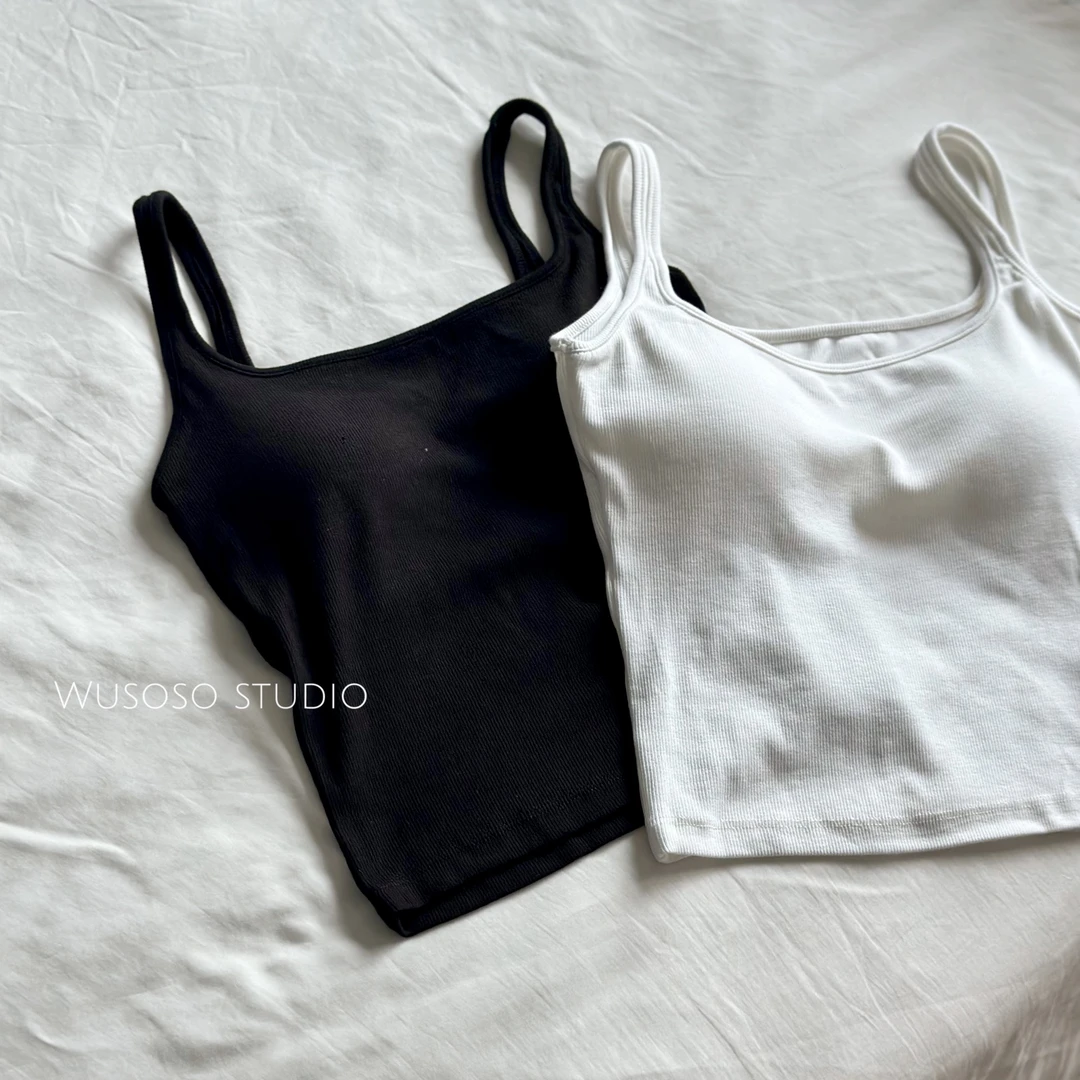 【soso】超显瘦带胸垫打底背心内衣打底衫内搭