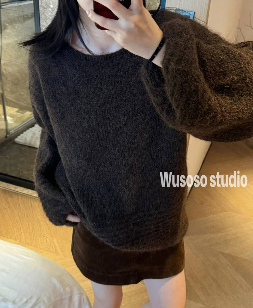 【soso】私服|灯笼袖气质慵懒毛衣|均码