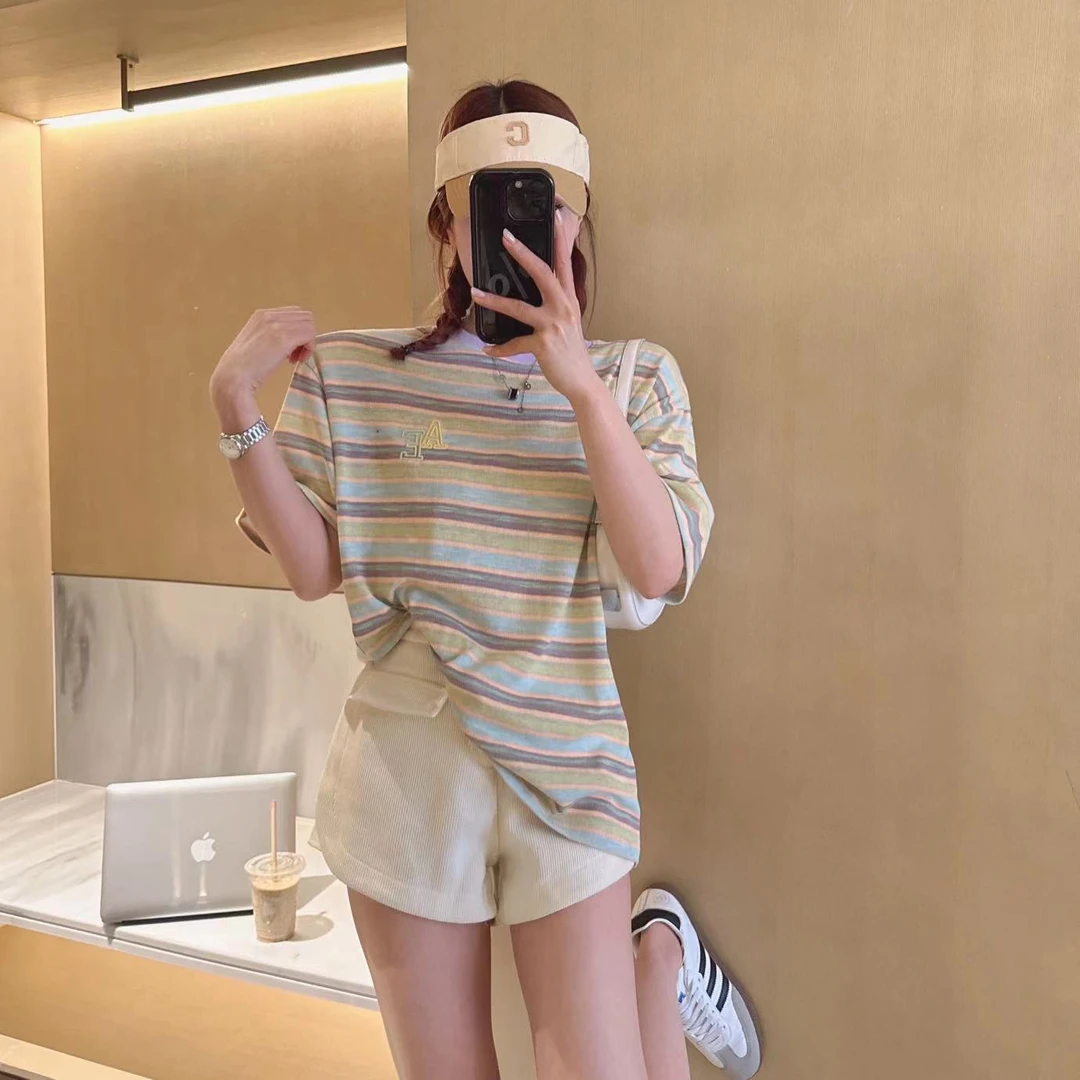 AE夏季新款彩条百搭T恤（均码90-150斤）771