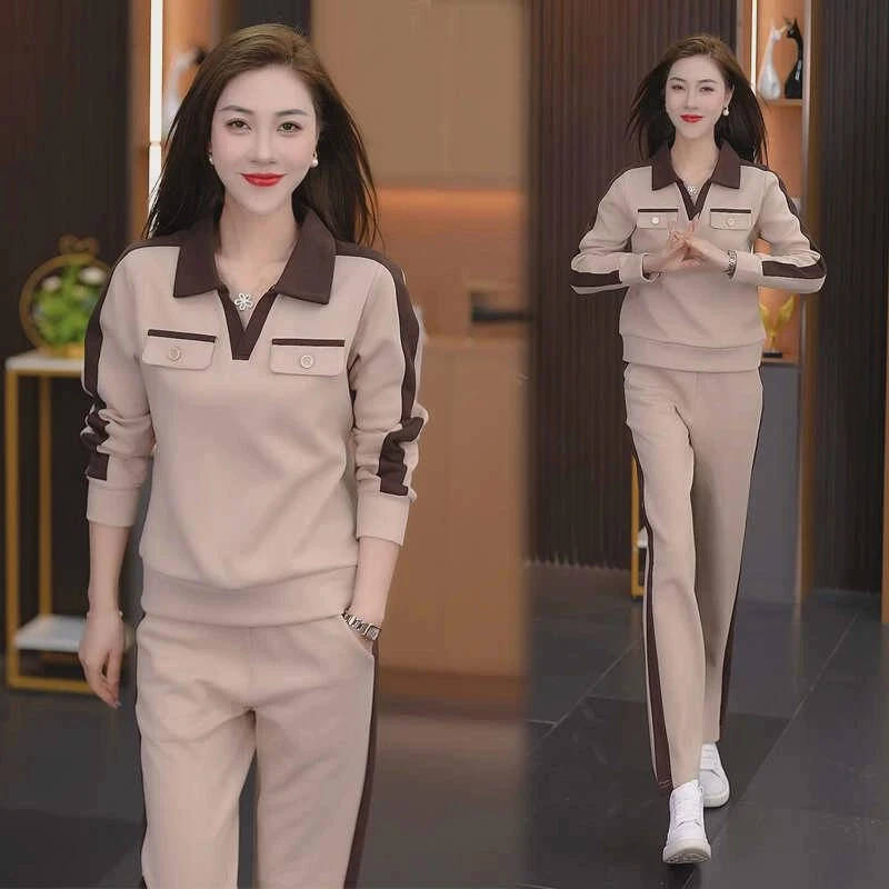 2024秋季新款休闲时尚小香风卫衣套装女穿搭减龄气质运动服两件套