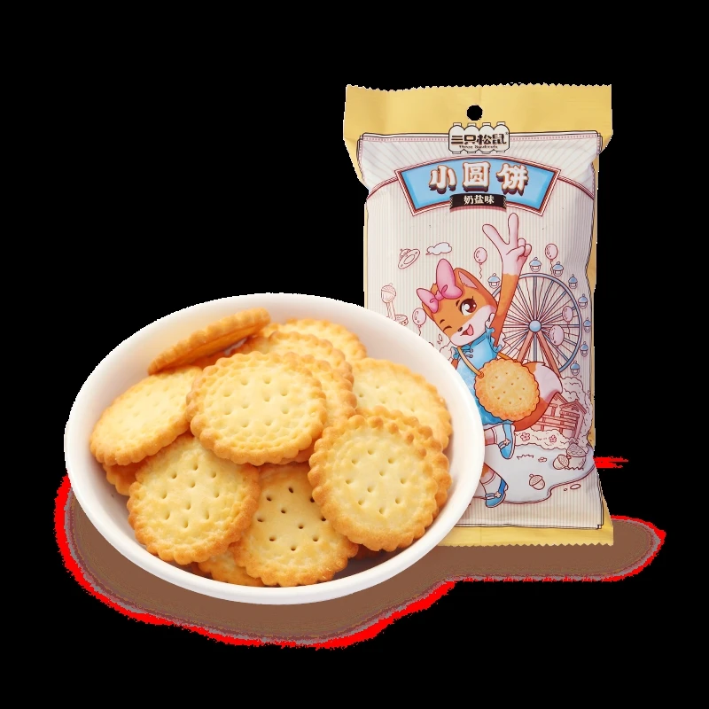 【福袋】三只松鼠_日式小圆饼/奶盐味/100g*1JG