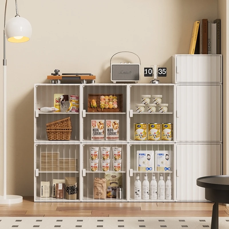 家用多功能塑料收纳柜加厚免安装杂物收纳箱儿童玩具衣服储物柜