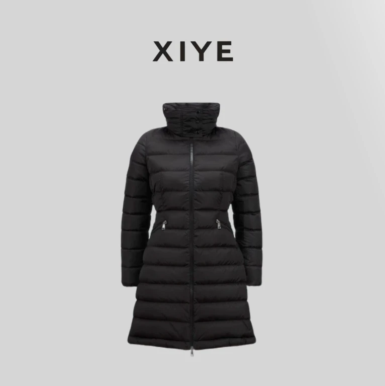 XYE/希野冬季小众设计极简风修身收腰中长款休闲保暖羽绒服824012