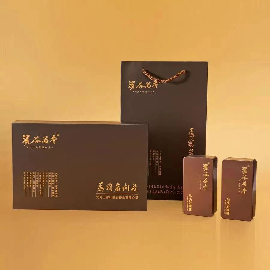 溪谷留香马头岩肉桂60克6泡福建武夷山岩茶乌龙茶肉桂礼盒装礼袋