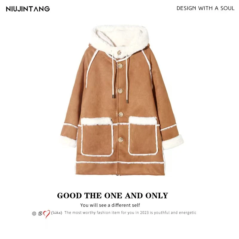 牛筋糖【NJT】2024年冬季新款时尚拼接冬装外套23036