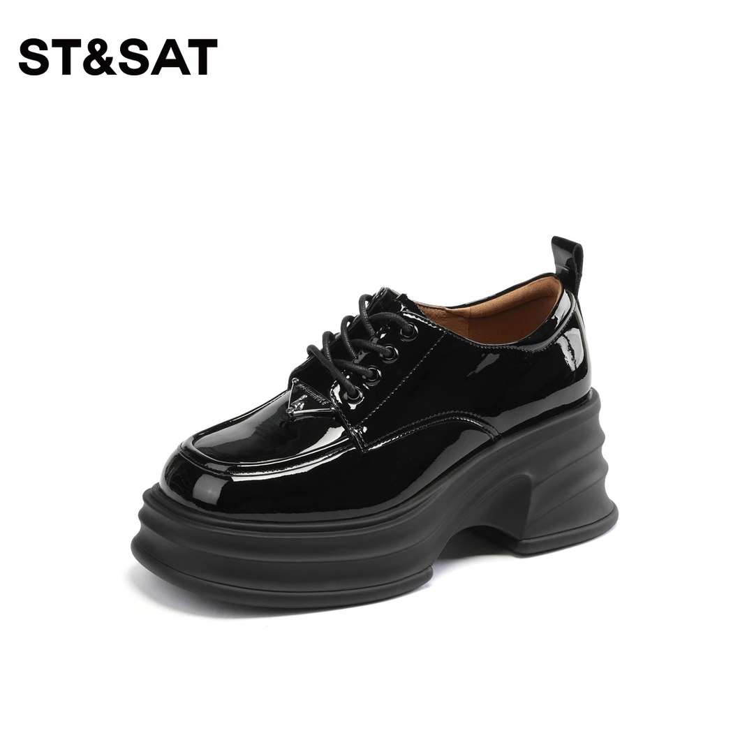 星期六英伦风牛津鞋厚底皮鞋乐福鞋SS33112125