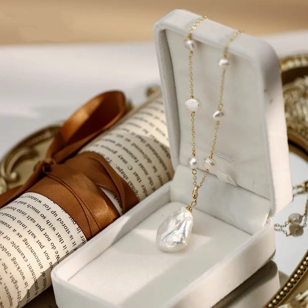 江辰巴洛克吊坠满天星项链手工款设计可拆卸毛衣链