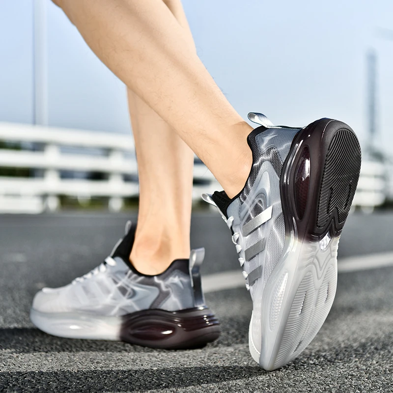 BL669银黑运动鞋透气百搭潮鞋跑步休闲舒适夏季网面秋季减震潮流