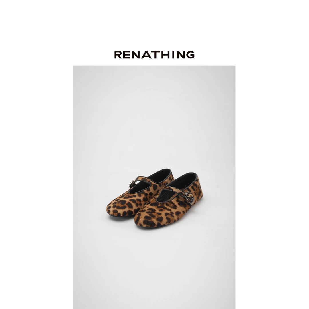 【RENATHING】豹纹芭蕾舞鞋
