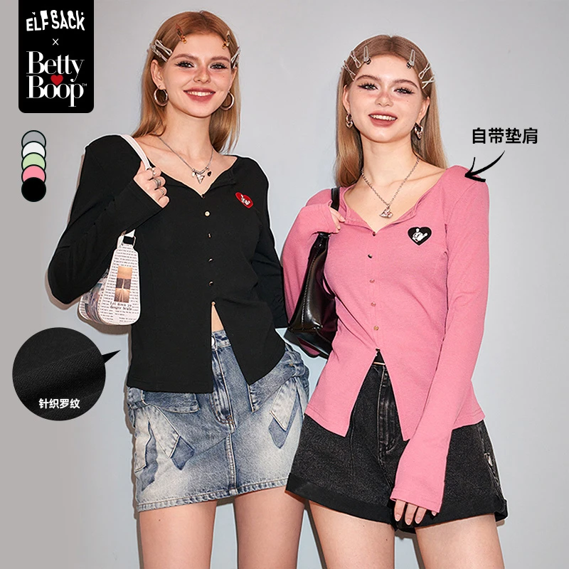 【小铃铛】【贝蒂联名妖精的口袋派对邀请函修身长袖t