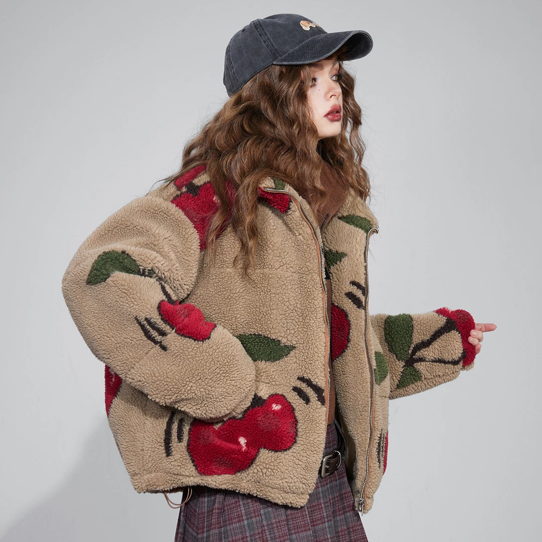 1225【金拐子专属】妖精的口袋 冬季款立领加厚棉服女甜美提花棉衣