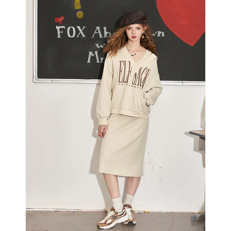 妖精的口袋 套装碟中谍 【两件套】2024秋休闲运动显瘦卫衣套装女