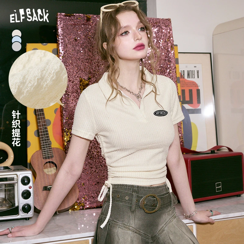 1136【金拐子专属】妖精的口袋 公园的午后 Polo领短袖t恤女202-团