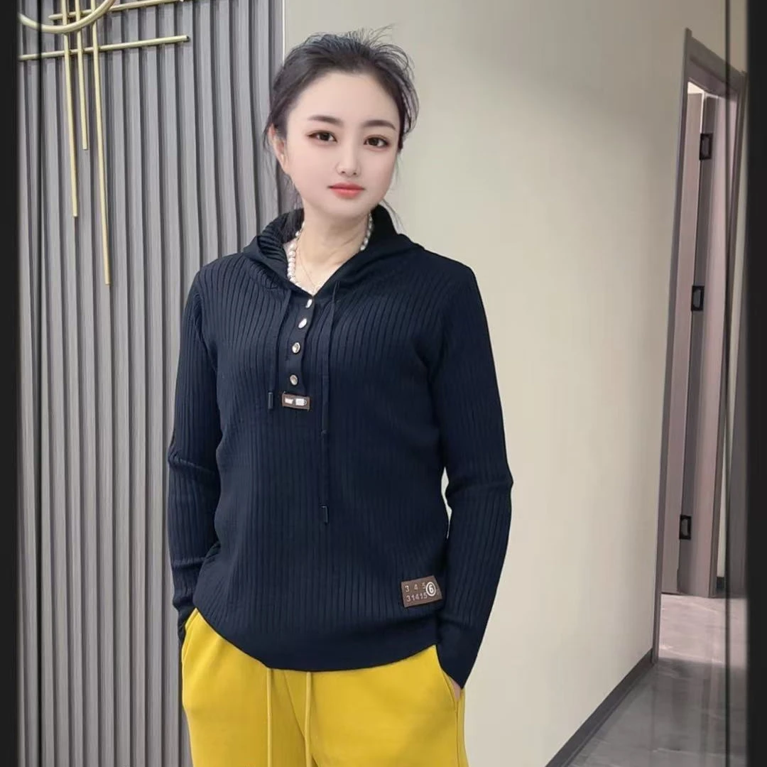 10260-小景推荐-欧版门襟扣连帽弹力针织衫毛衣-88021