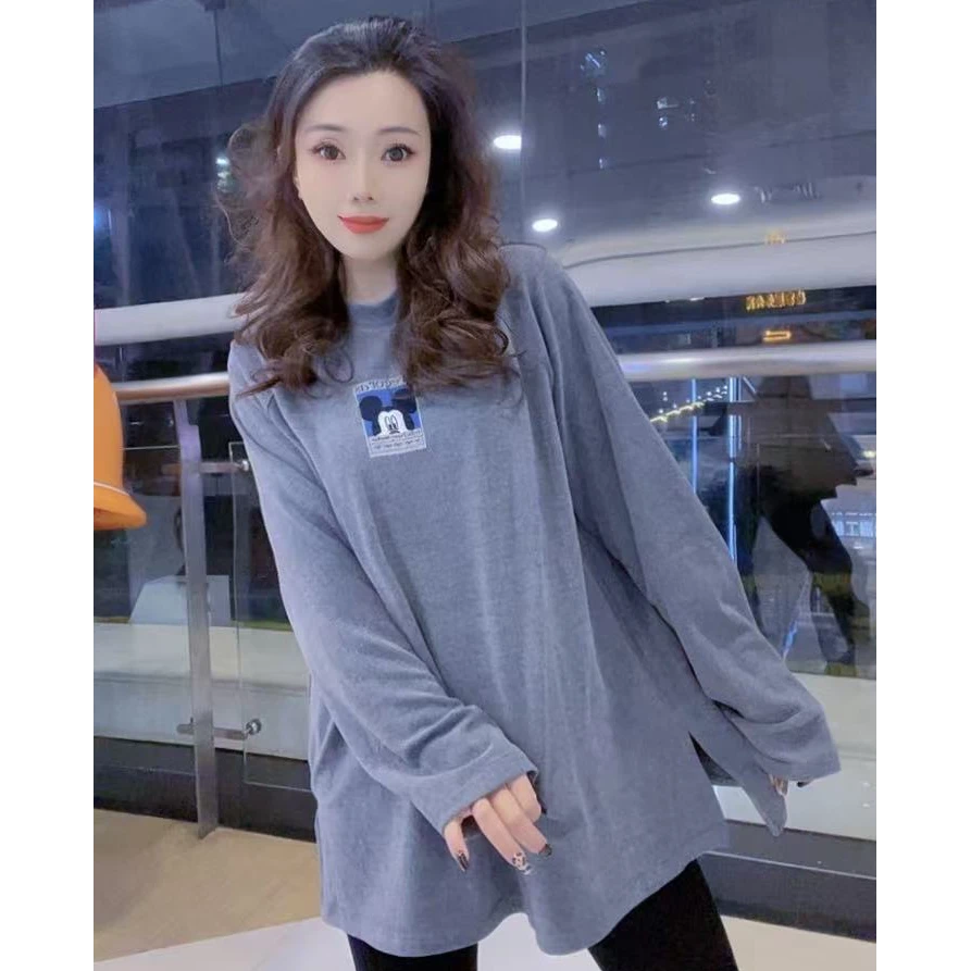 12470小景推荐-欧版米奇头高弹磨毛休闲打底衫-2559