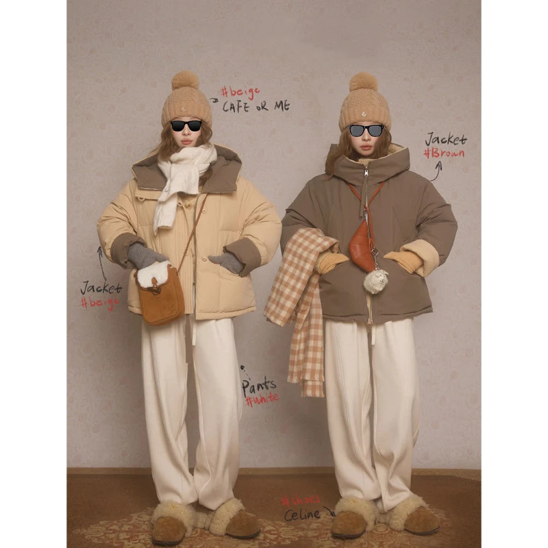 DEEMO 【经典收藏款】版型超赞正反撞色两穿90白鸭绒羽绒服