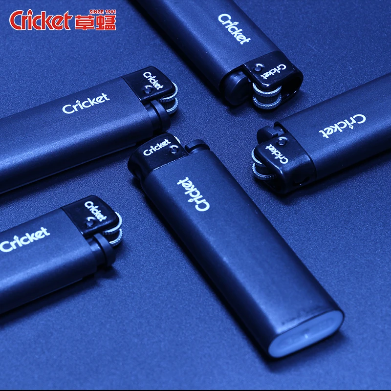 cricket/草蜢高温加厚一次性打火机经典磨砂黑白搭配明火广告点火