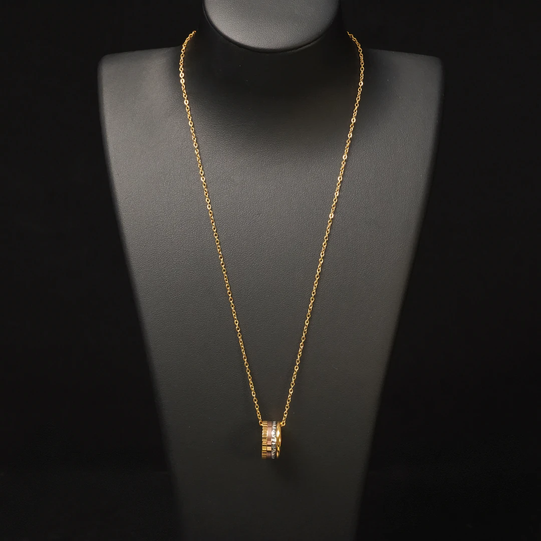 铜合金项链 轻奢简约百搭单环圆圈小蛮腰项链锁骨链 A-2340