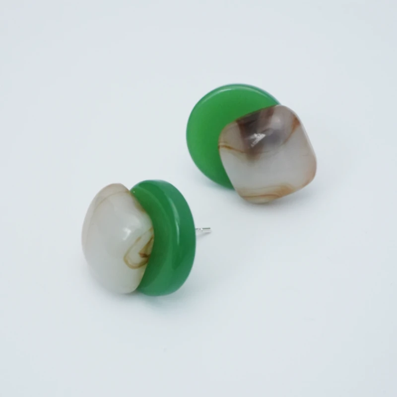 铜合金耳饰 港风复古几何形耳环轻奢简约气质耳钉 C-9508