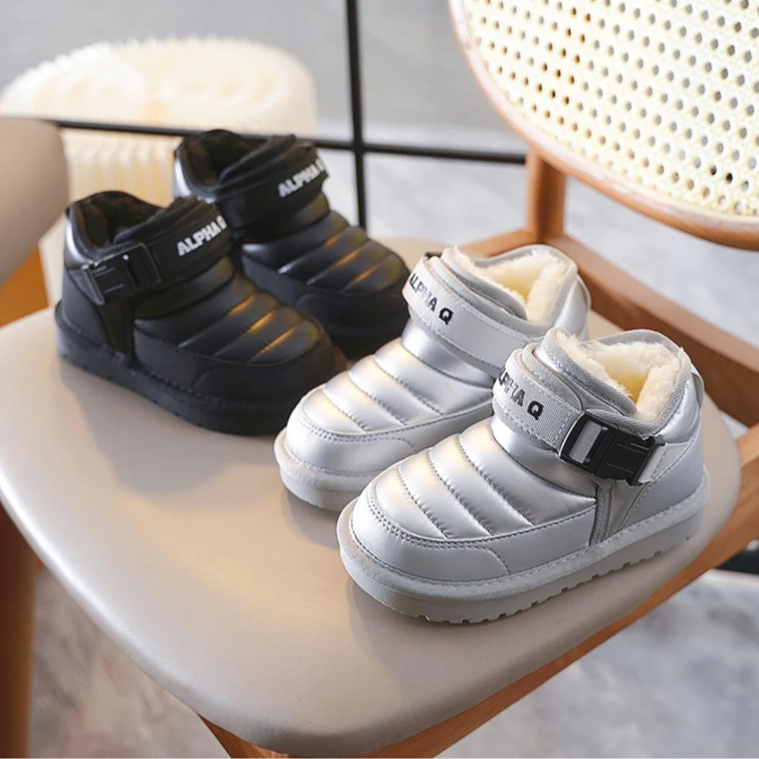 【华子专属】D001儿童加绒保暖雪地靴26-37