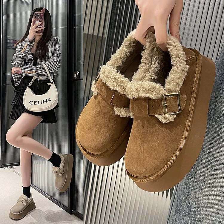 1118厚底博肯  加绒冬款新款百搭舒适女鞋