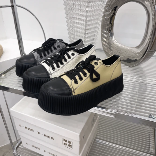 B773【加绒】新款百搭舒适厚底设计感增高女鞋
