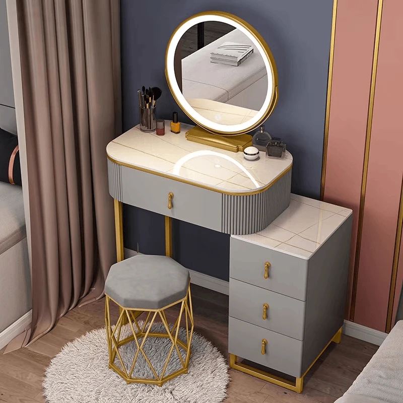 【粉团专属】轻奢梳妆台卧室现代茶几型迷你化妆台50网红ins化妆桌