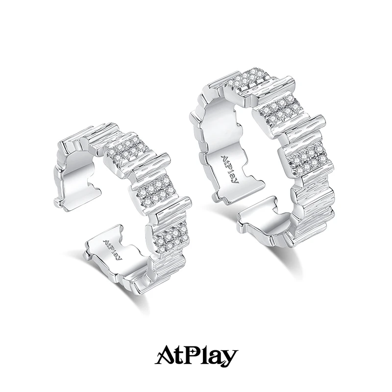 ATPLAY 铜合金戒指 新生系列 情侣开口戒指-