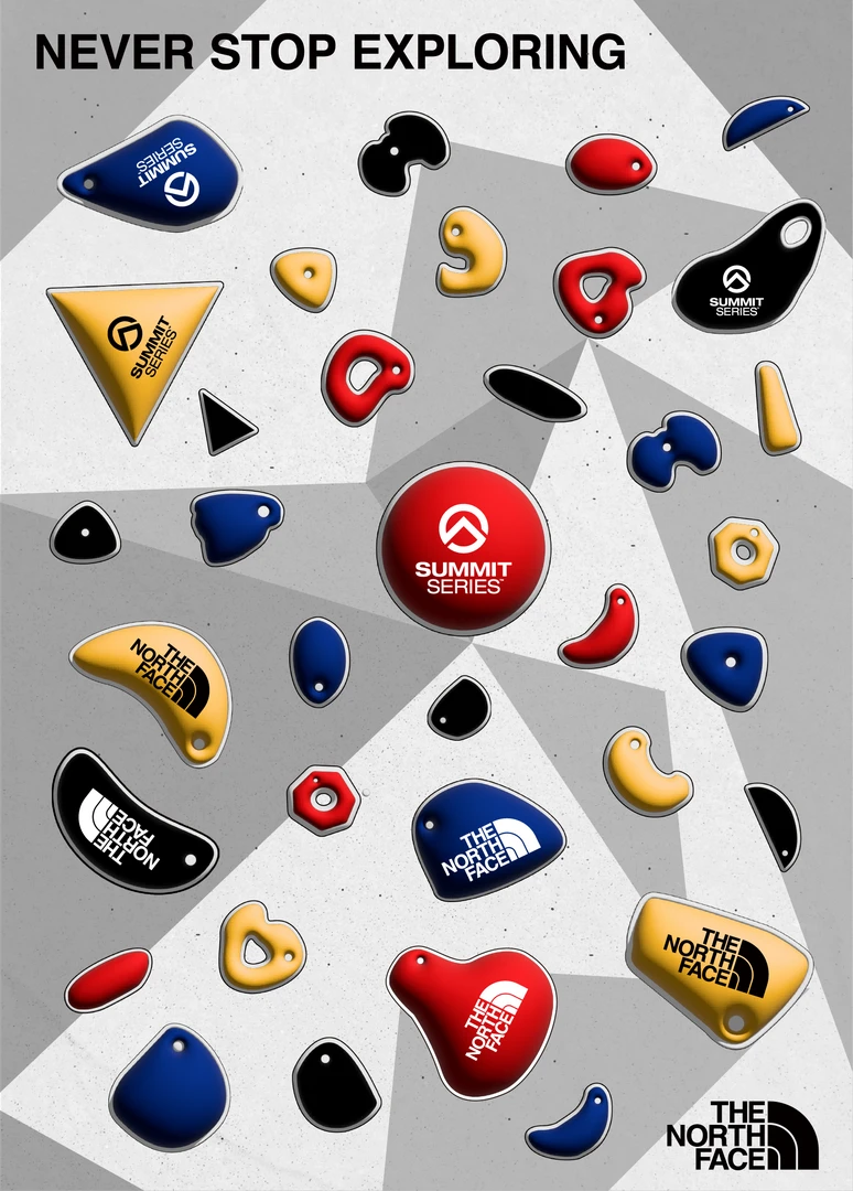 北面定制攀岩贴纸