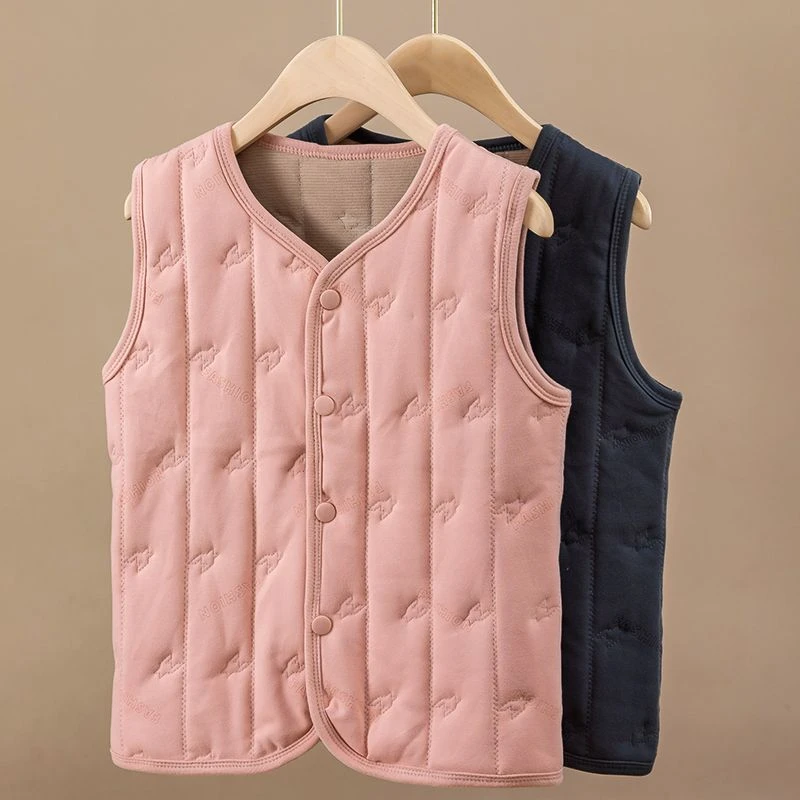 儿童秋冬季保暖马甲2023新款打底内穿棉背心马夹男女童宝宝棉马甲