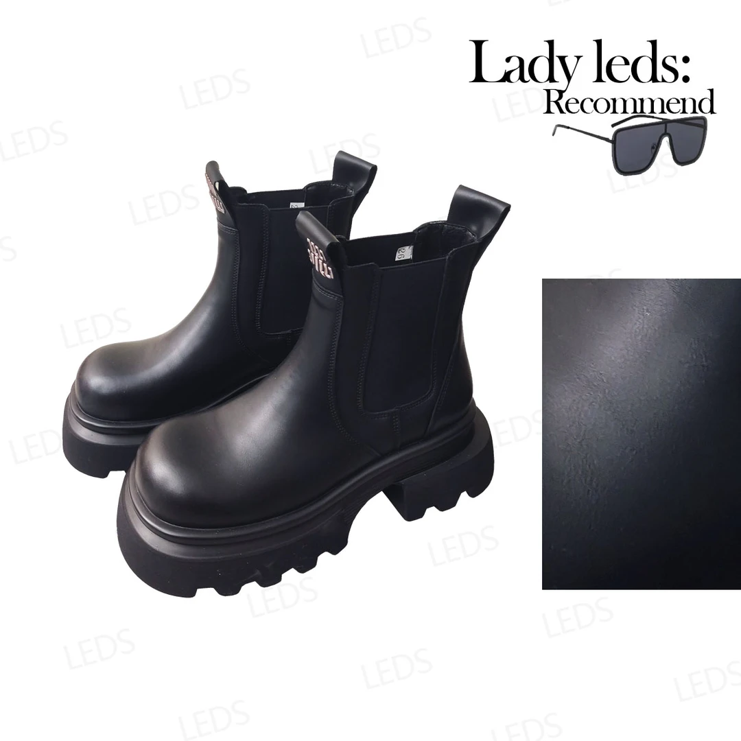 LEDS 722-2 秋季新款百搭时尚矮款烟筒靴女鞋