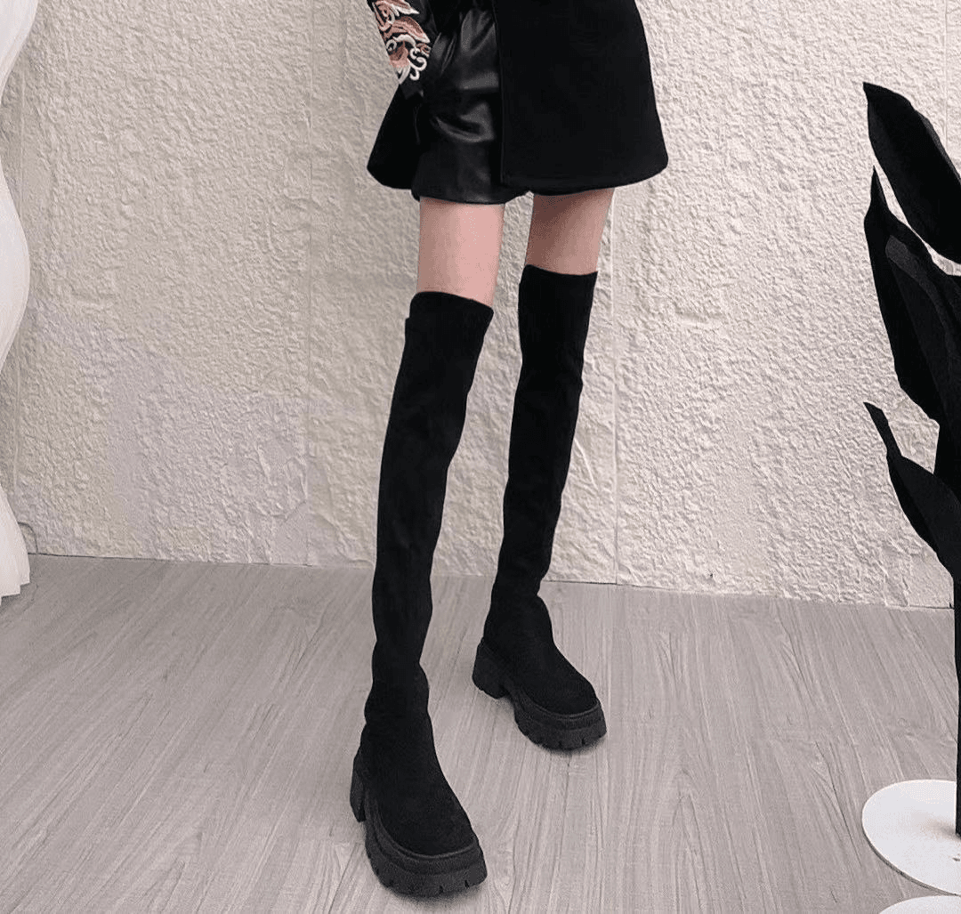 LEDS 29-9088 新款百搭长筒显瘦弹力靴女鞋