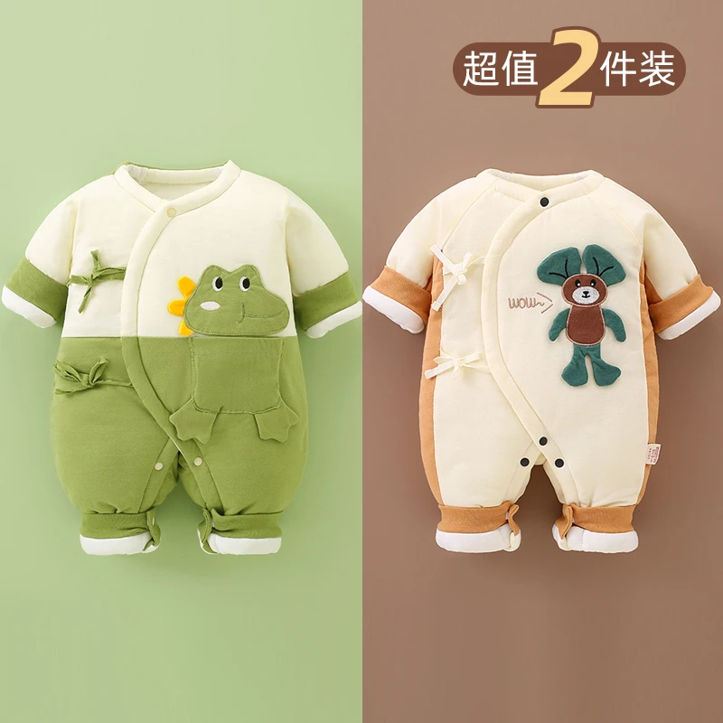 婴幼儿冬季棉服新生儿衣服0-3个月秋冬款婴儿冬装宝宝连体衣保暖