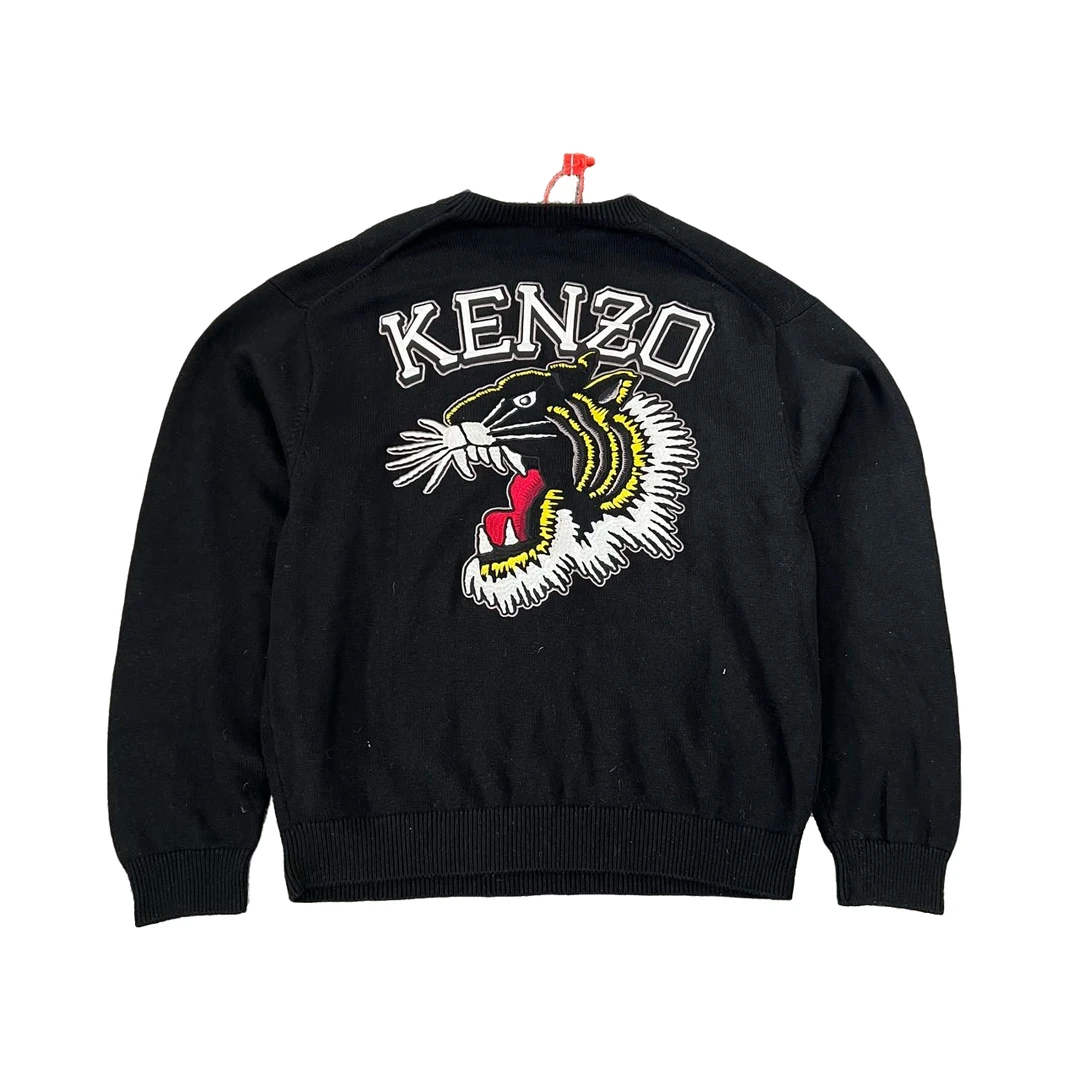 Kenzo 高田贤三 老虎刺绣 针织毛衣 99新 L码