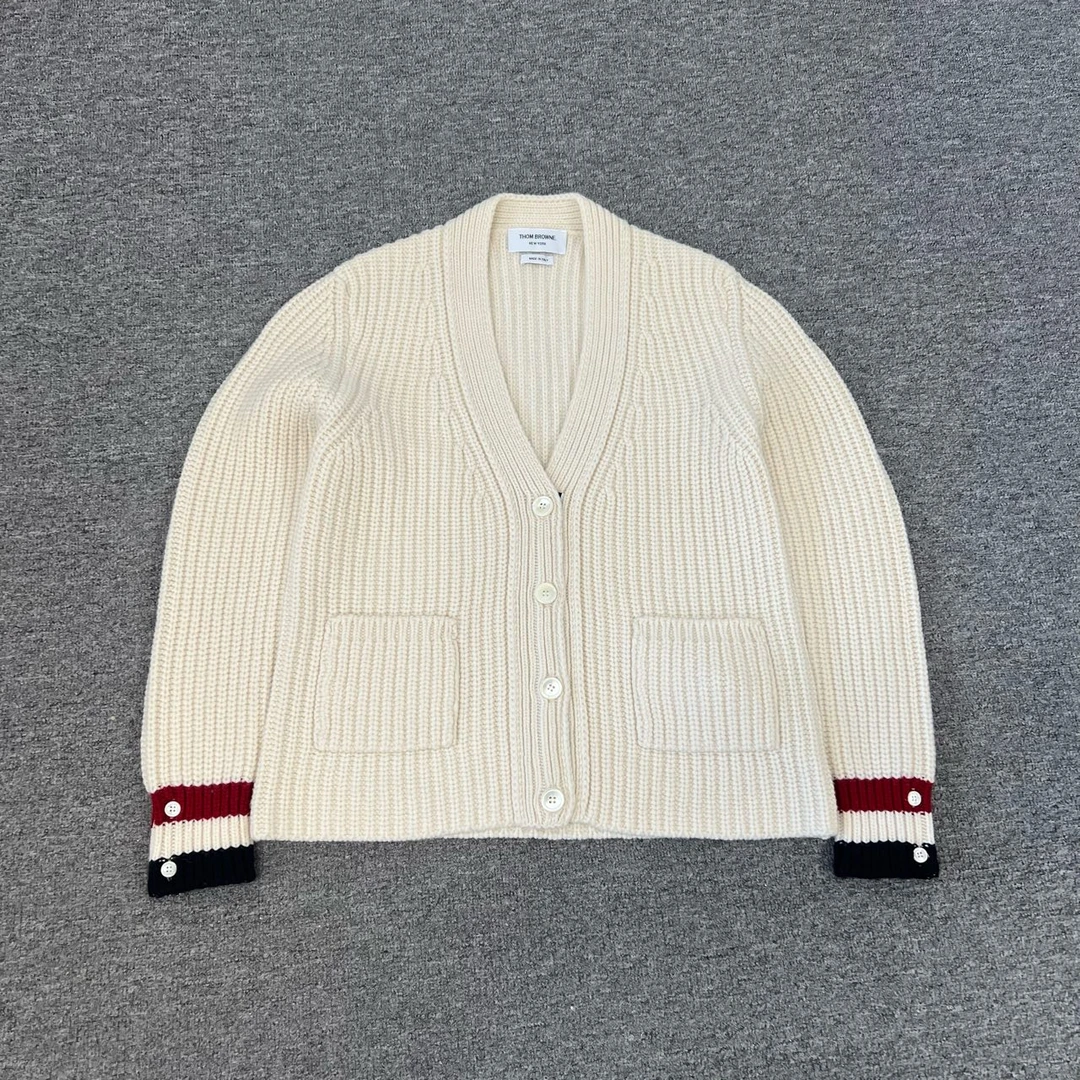 Thom Browne tb 新款 红蓝条纹 厚款羊毛开衫 0码 99新