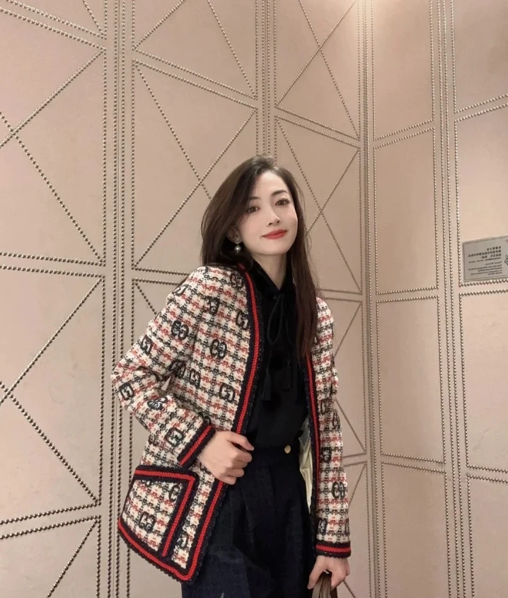 Gucci 古驰 双G满印 小香风编织外套 38码 99新