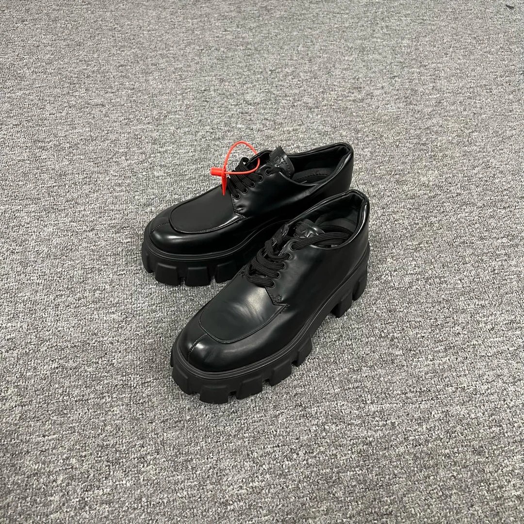 Prada 普拉达 黑色厚底乐福鞋小皮鞋 37.5码 全新