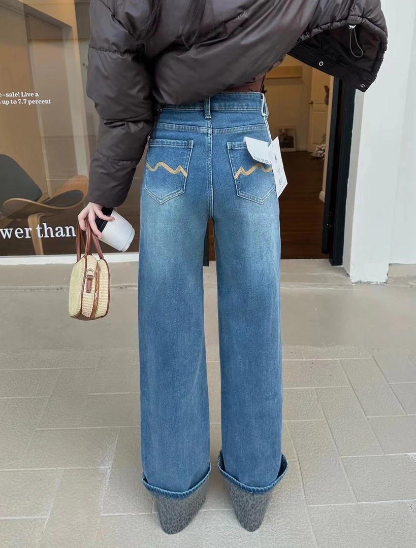 牛仔裤性感风显瘦高腰时尚韩版裤子新潮风百搭夏季冬季休闲