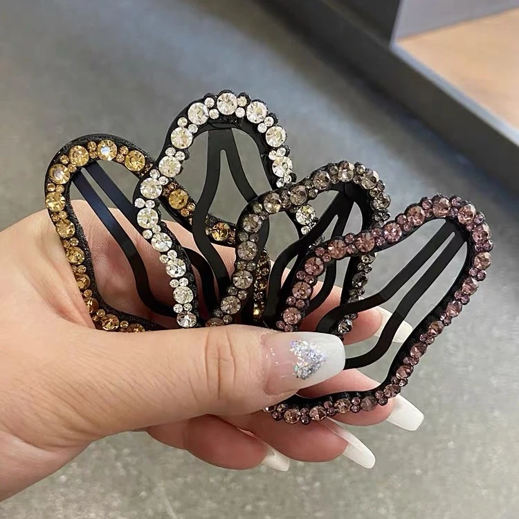 气质水钻云朵bb夹女侧边刘海碎发侧边夹头饰高级感镂空发夹子