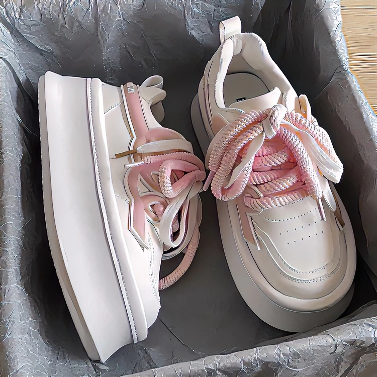 校园风厚底大头鞋女2024夏季新款小众百搭休闲运动鞋ins潮小白鞋
