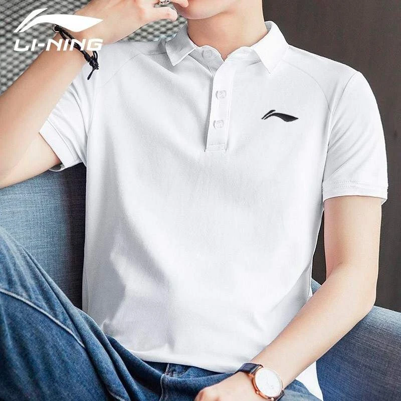 李宁短袖POLO衫男女2025夏季速干透气百搭运动时尚休闲羽毛球服