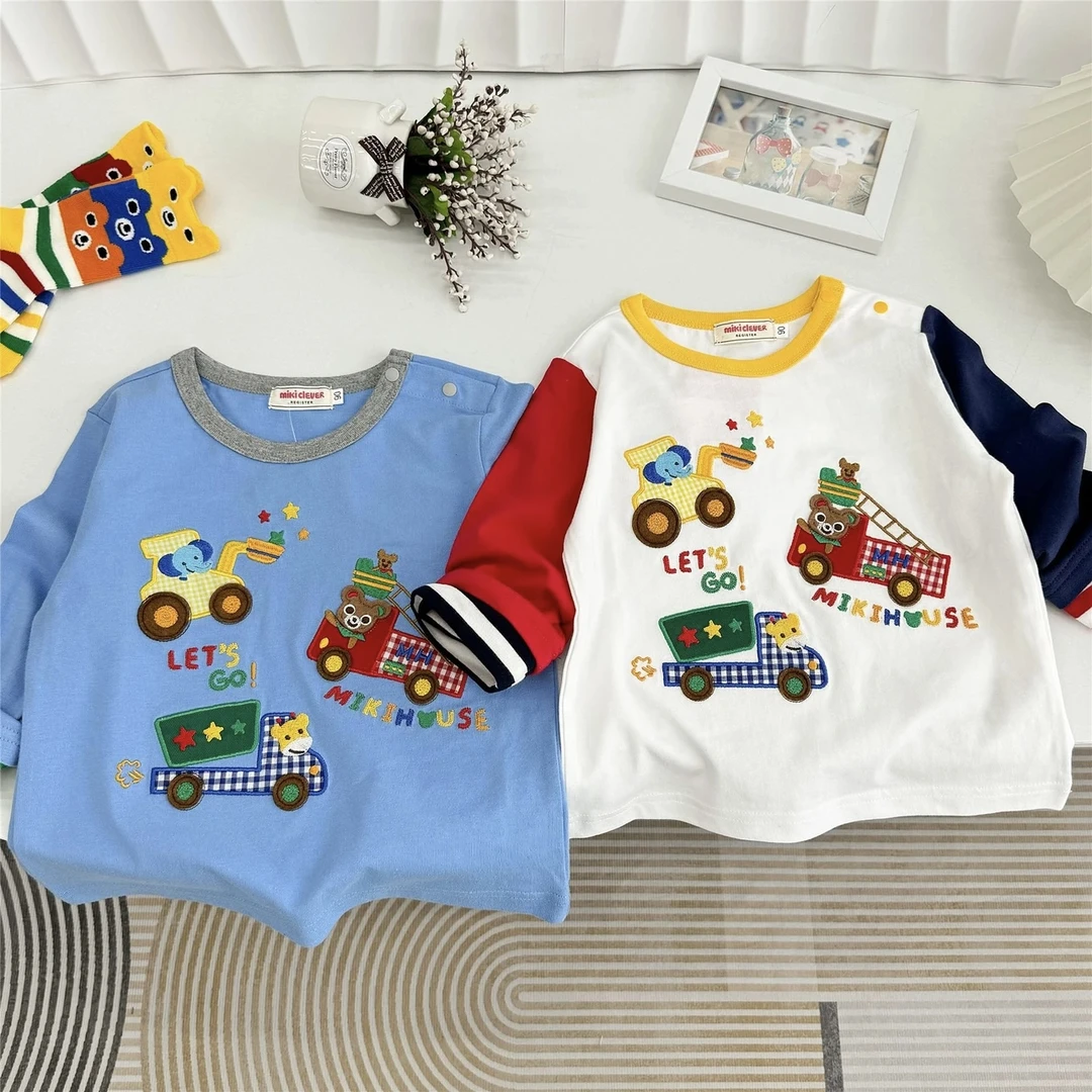 MK宝宝工地熊打底T恤