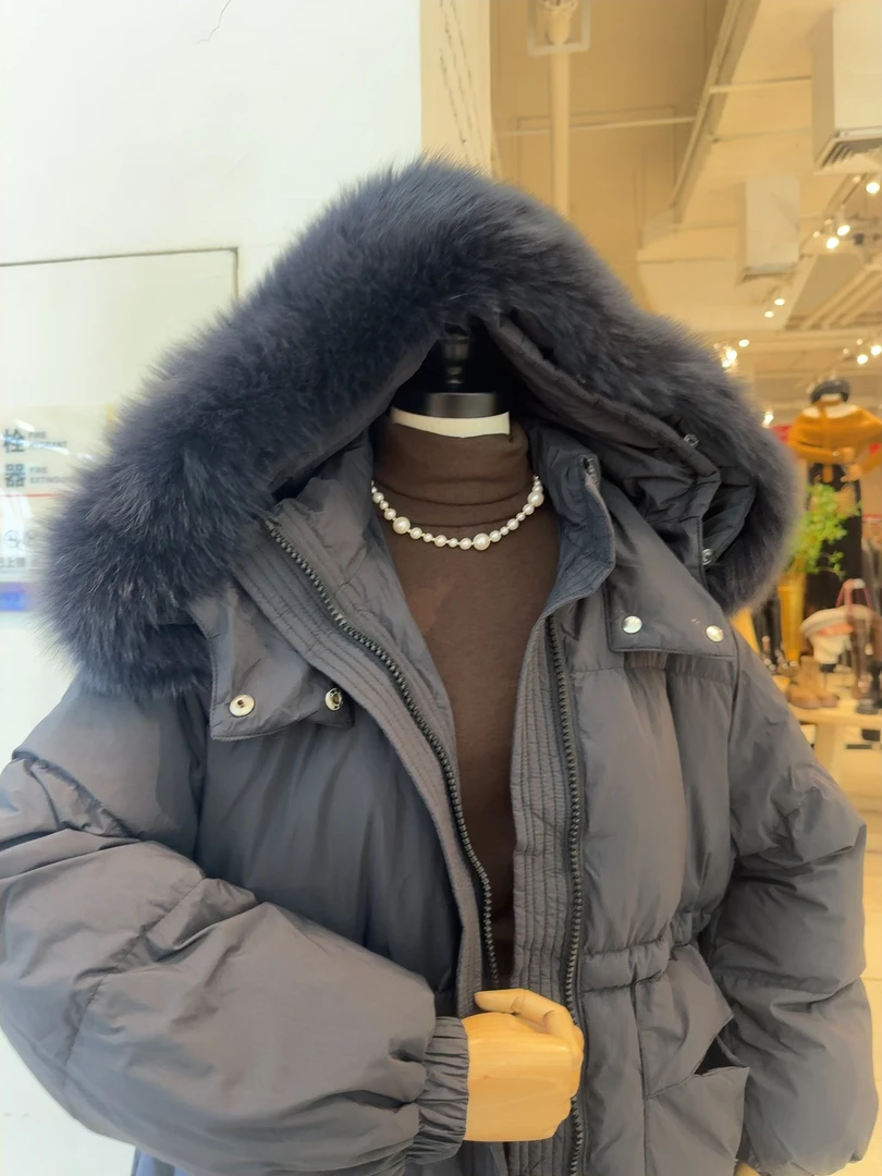 ENJOY'ME【门店同款】ENJOY冬季C-可拆卸毛领收腰外套160149875