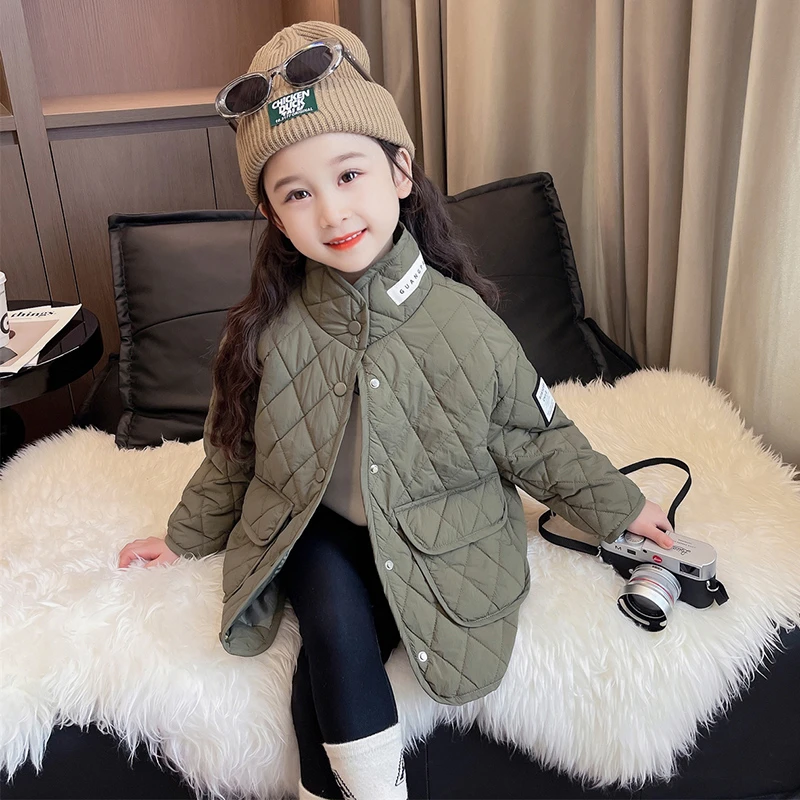 女童棉服外套秋冬季2025新款洋气女宝宝冬款棉衣儿童夹棉冬装棉袄
