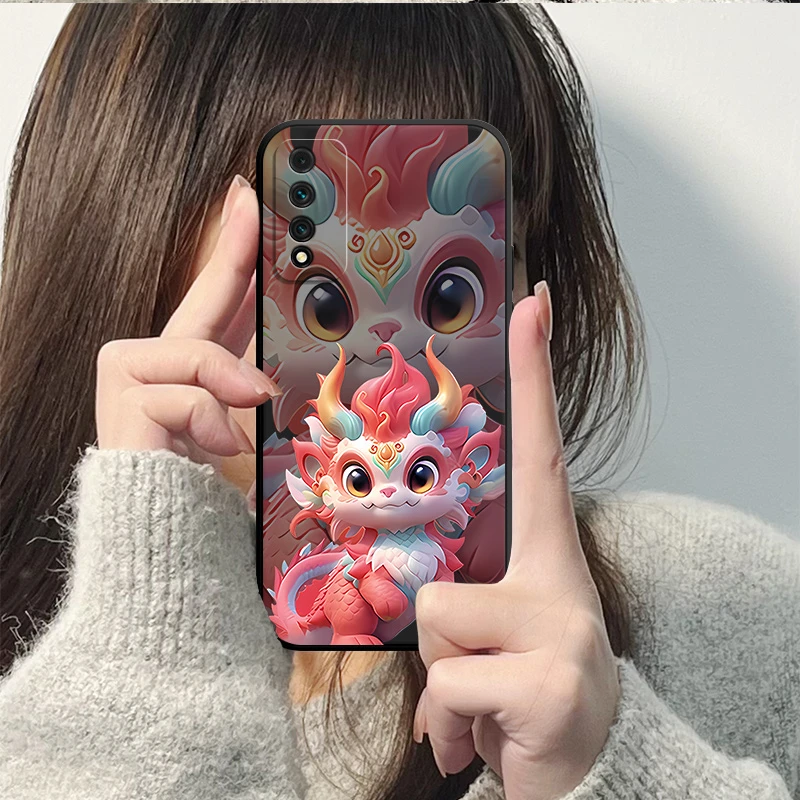 适用SP200手机壳华为智选nzones7pro新年款五彩小龙人保护套软外
