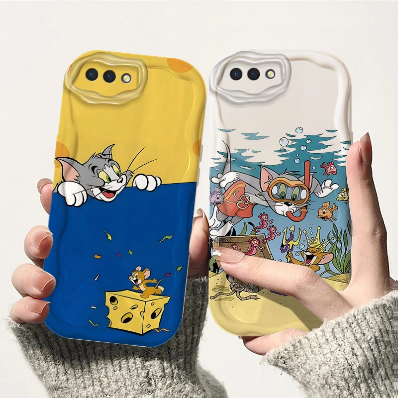 适用OPPOA5手机壳PBAM00动画卡通奶油壳猫和老鼠女硅胶软创意保护